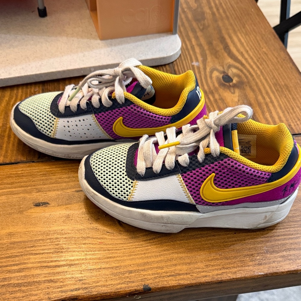 Kids Nike Multicolor Athletic Sneakers - Yellow, Purple & Navy